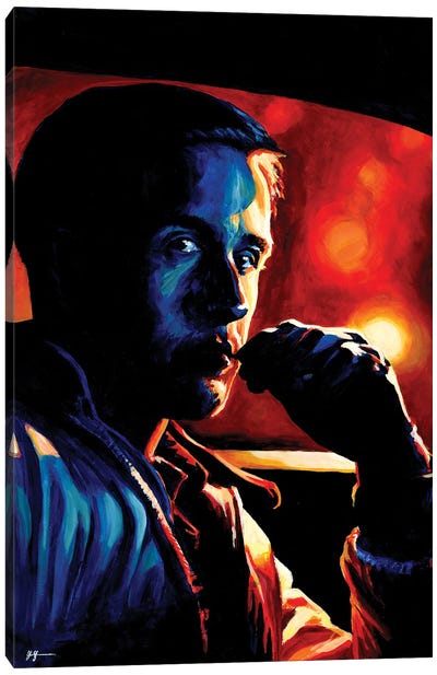 Ryan Gosling - Drive Canvas Art Print - Action & Adventure Movie Art