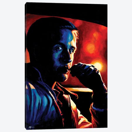 Ryan Gosling - Drive Canvas Print #ABH42} by Alex Stutchbury Canvas Art