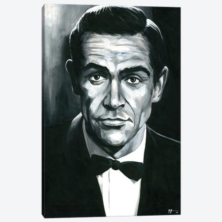 Sean Connery - James Bond 007 Canvas Print #ABH44} by Alex Stutchbury Canvas Art Print