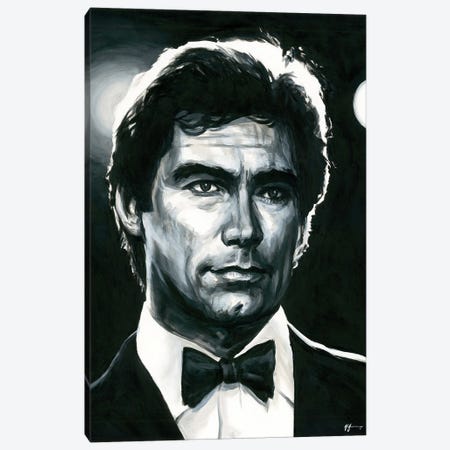 Timothy Dalton - James Bond 007 Canvas Print #ABH45} by Alex Stutchbury Canvas Print