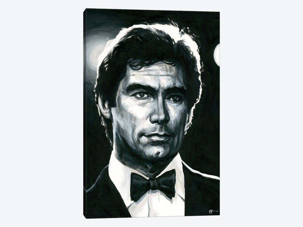 Timothy Dalton - James Bond 007 by Alex Stutchbury 1-piece Canvas Wall Art