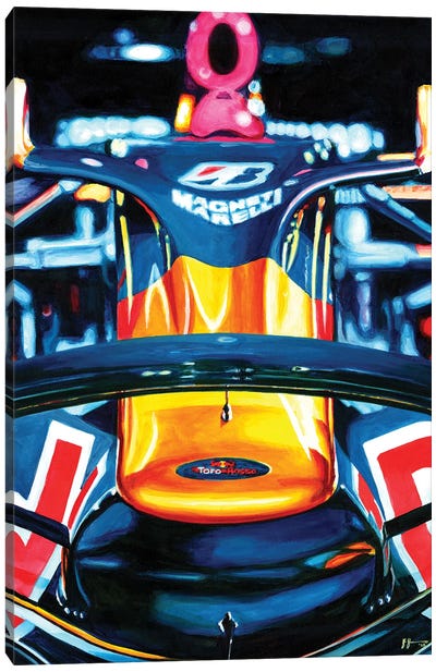 Sebastian Vettel - 2008 Toro Rosso STR3 Canvas Art Print - Alex Stutchbury