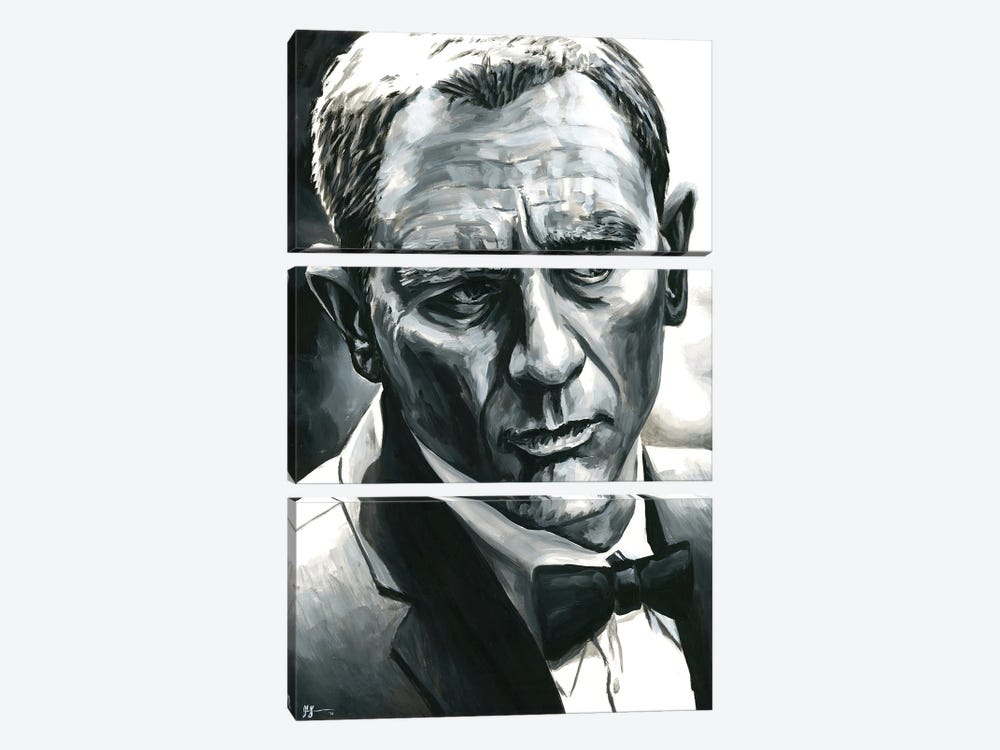 Daniel Craig - James Bond 007 by Alex Stutchbury 3-piece Canvas Wall Art
