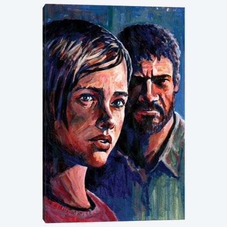 Ellie And Joel - The Last Of Us Canvas Print #ABH8} by Alex Stutchbury Canvas Art