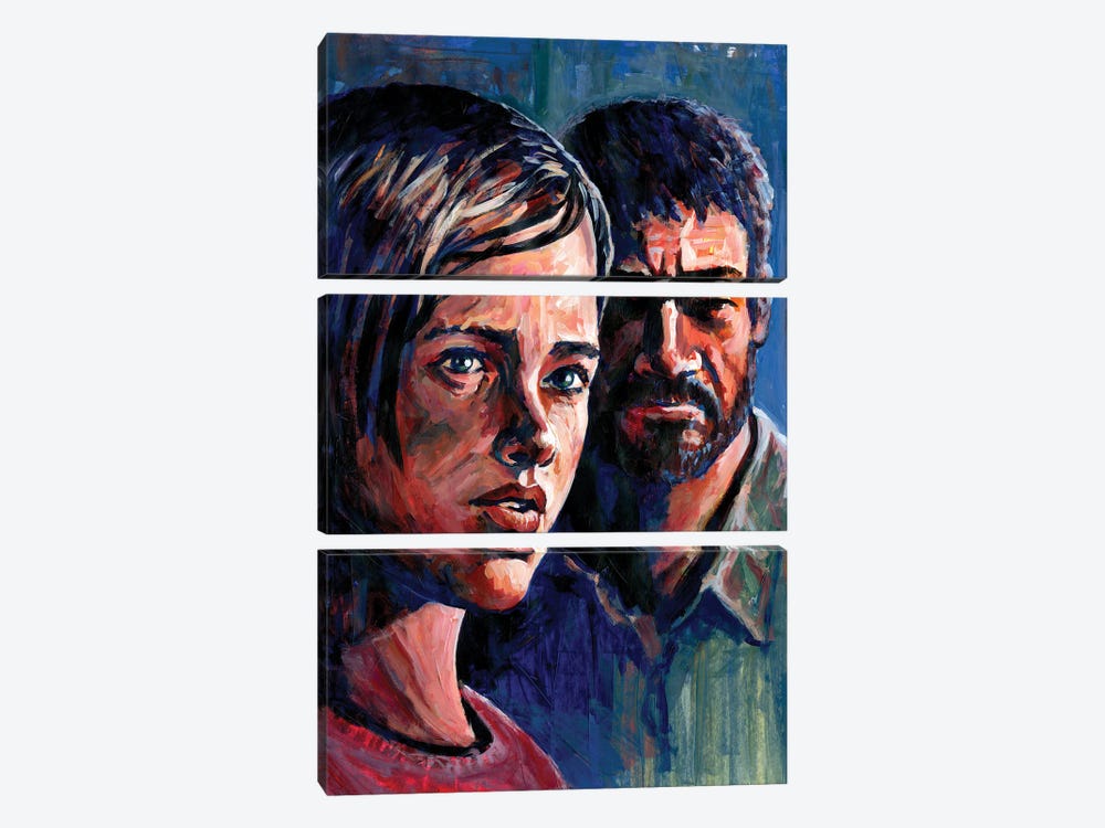 Ellie And Joel - The Last Of Us by Alex Stutchbury 3-piece Canvas Wall Art