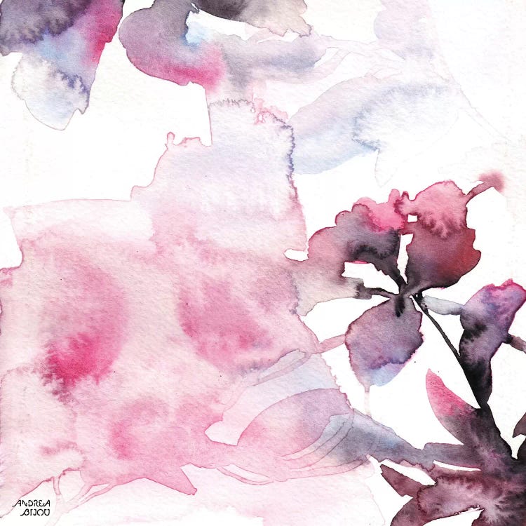 Watercolor Floral Pink Purple II