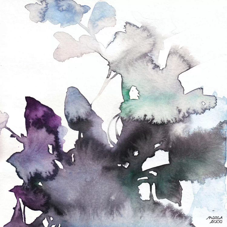 Watercolor Floral Pink Purple III