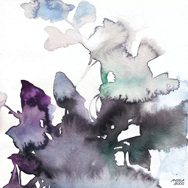Andrea Bijou: Watercolor Floral Pink Purple III by Andrea Bijou