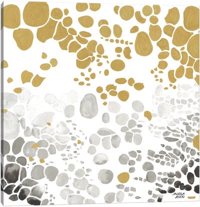 Speckled Trio II Canvas Art Print - Gold Art