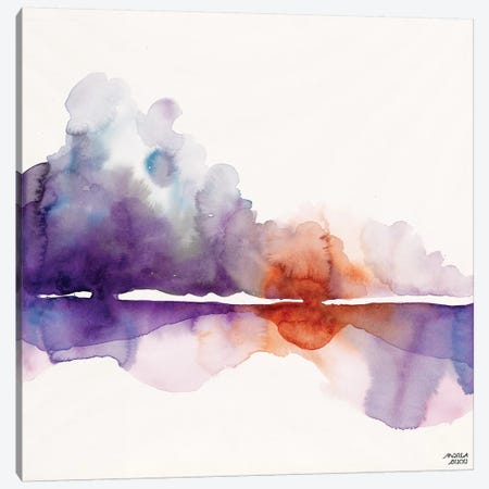 Purple Sun Canvas Print #ABI7} by Andrea Bijou Canvas Artwork
