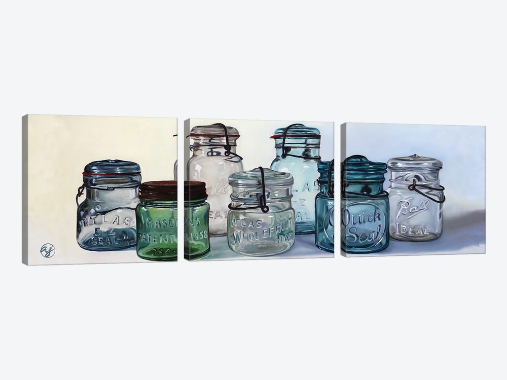 Jar Wars by Abra Johnson 3-piece Canvas Artwork