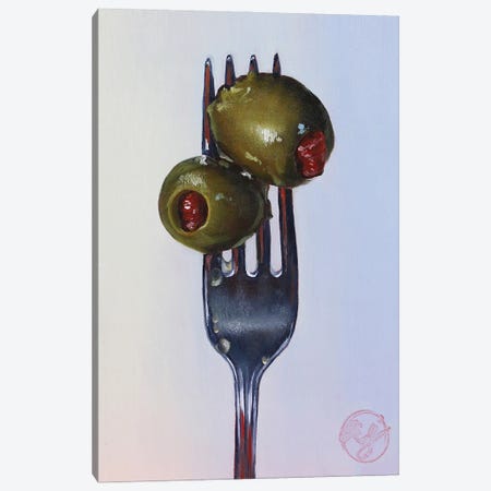 Put A Fork In It - Olive III Canvas Print #ABJ20} by Abra Johnson Canvas Artwork