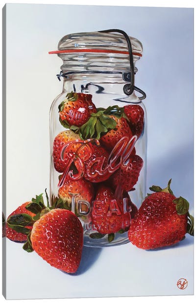 Strawberry Fields Canvas Art Print - Berry Art
