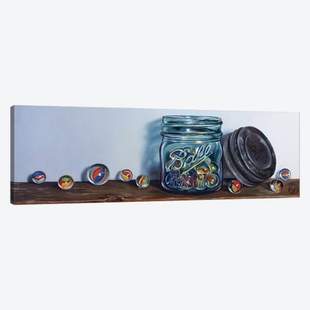 Ball Jar Marbles II Canvas Print #ABJ31} by Abra Johnson Art Print
