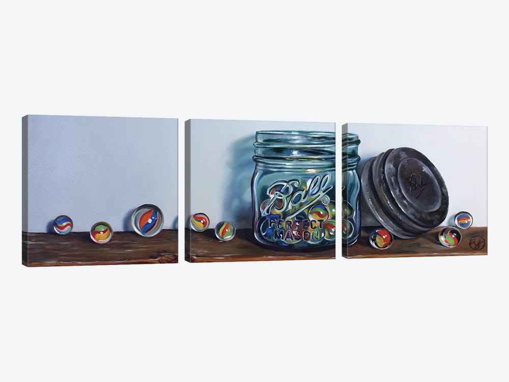 Ball Jar Marbles II by Abra Johnson 3-piece Canvas Art
