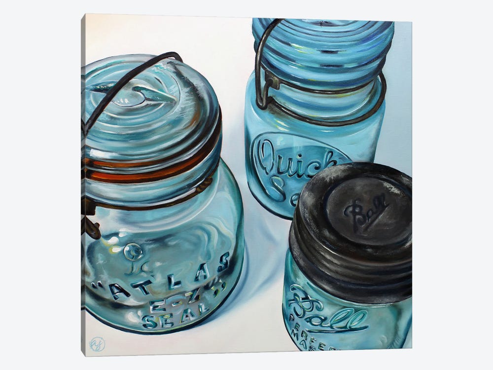 3 Jars by Abra Johnson 1-piece Canvas Artwork