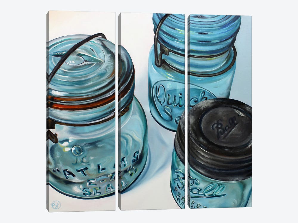 3 Jars by Abra Johnson 3-piece Canvas Artwork