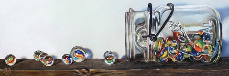 Ball Jar With Marbles