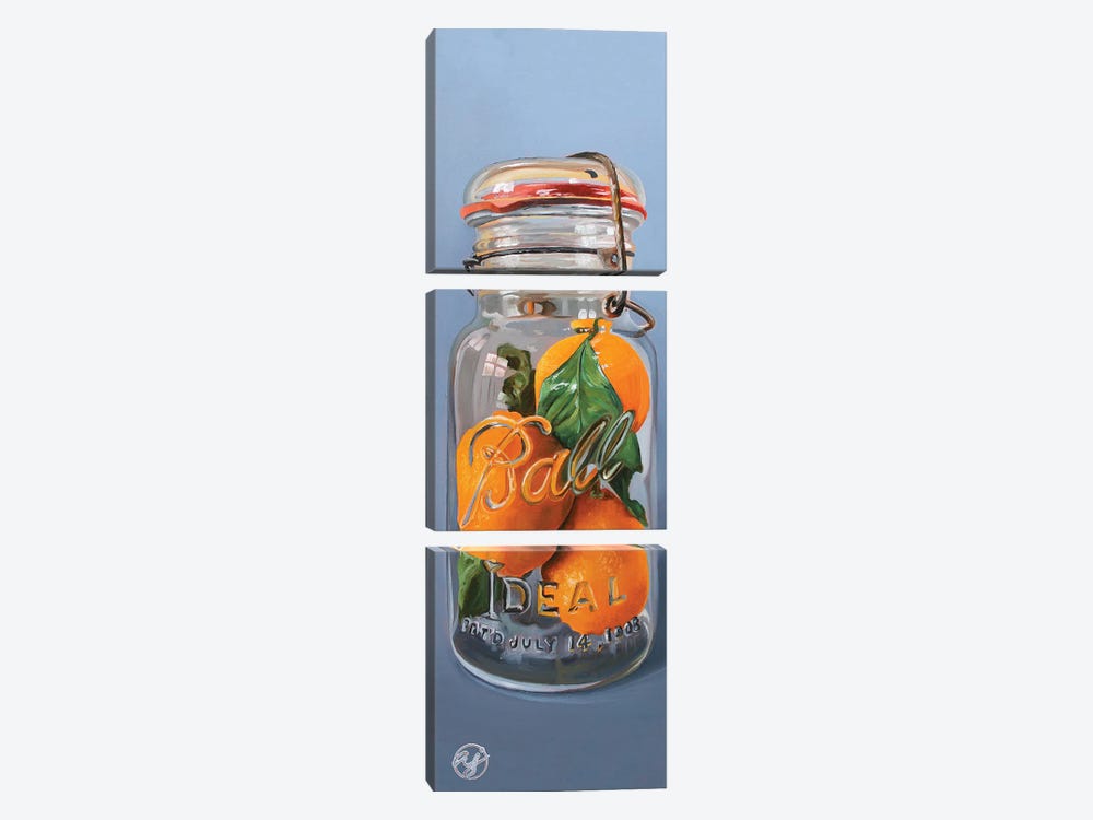 Three Tangerines by Abra Johnson 3-piece Canvas Print