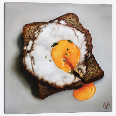 Egg Toast Canvas Print #ABJ9} by Abra Johnson Canvas Art