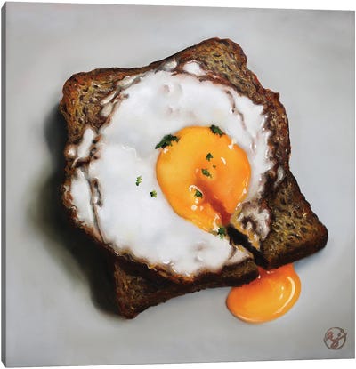 Egg Toast Canvas Art Print - Abra Johnson