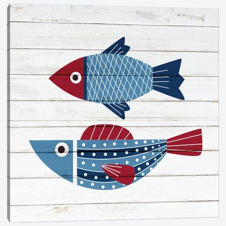 Americana Fish IV Canvas Print #ABL24} by Ann Bailey Canvas Art Print
