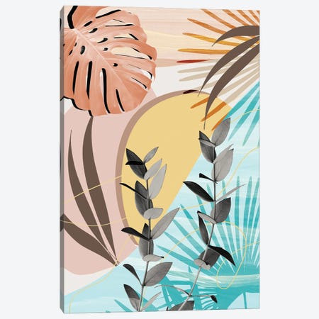 Eucalyptus Tropical Summer Oasis I Canvas Print #ABM100} by Anita's & Bella's Art Canvas Artwork