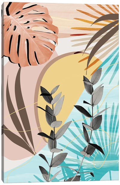 Eucalyptus Tropical Summer Oasis I Canvas Art Print - Eucalyptus Art