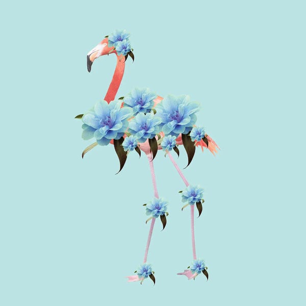 Flamingos: Flower Flamingo I by Anita's & Bella's Art