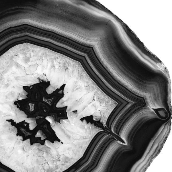 Agates, Geodes & Minerals: Gray Black White Agate Chic I by Anita's & Bella's Art