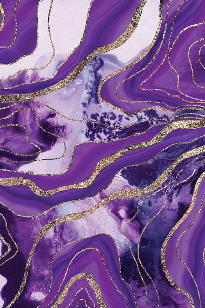 Blue: Liquid Marble Agate IV Glitter Glam by Anita's & Bella's Art