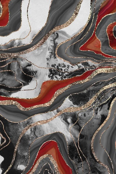 Anita's & Bella's Art: Liquid Marble Agate XIII Glitter Glam by Anita's & Bella's Art