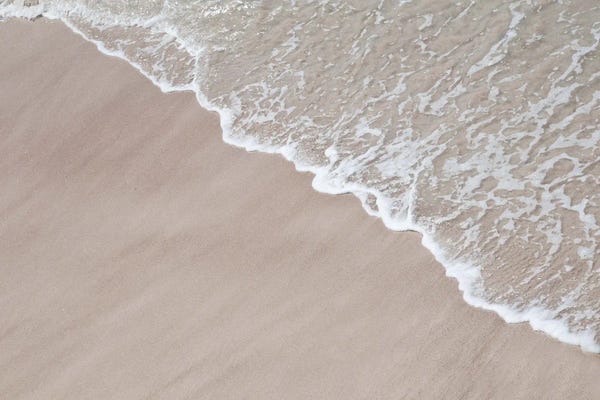 Large Coastal Art - Canvas Prints: Neutral Sea Foam Beach Dream I by Anita's & Bella's Art