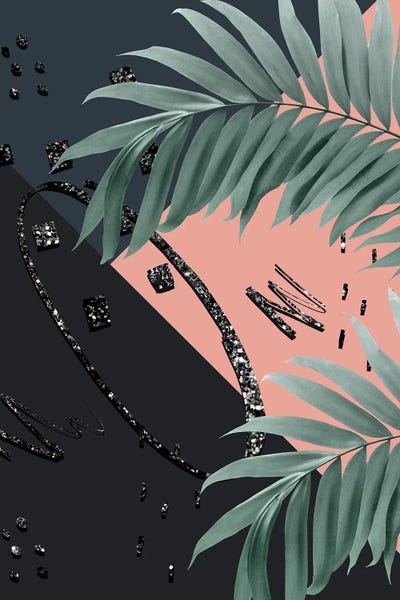 Anita's & Bella's Art: Night Palms Cali Vibes Abstract Glitter Glam III by Anita's & Bella's Art
