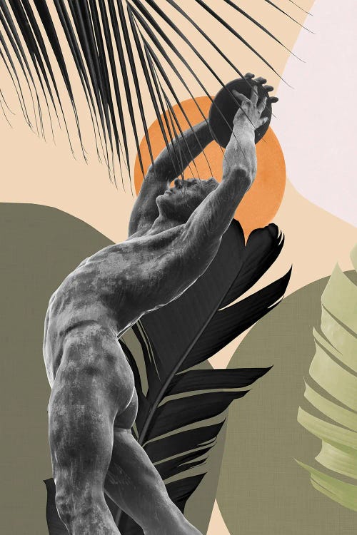 Olympic Discus Thrower Abstract Finesse I by Anita's & Bella's Art wall art