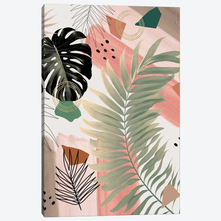 Palm Leaf Summer Glam I Canvas Print #ABM184} by Anita's & Bella's Art Canvas Print