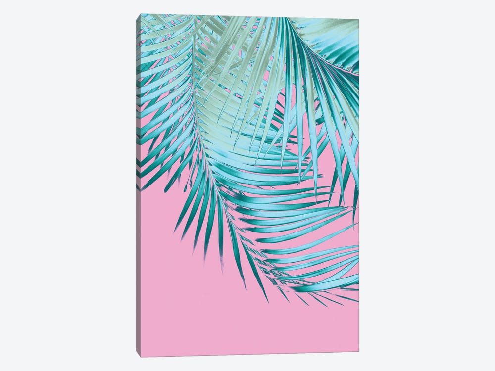 Palm Leaves Pink Blue Vibes I by Anita's & Bella's Art 1-piece Canvas Wall Art