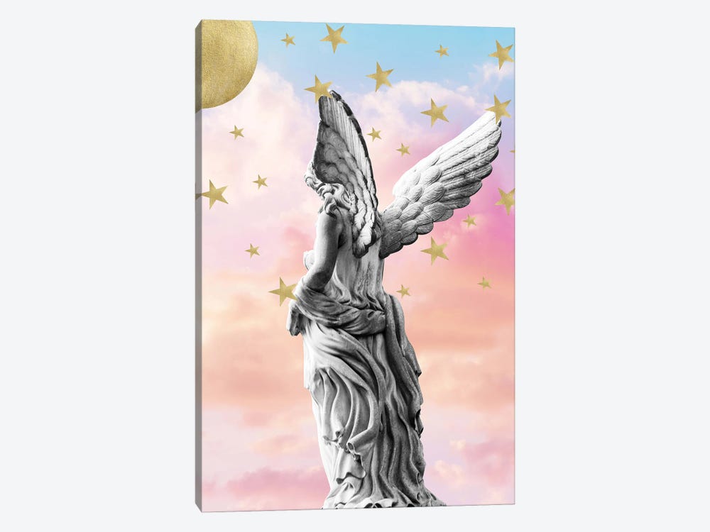 Pastel Marble Angel Starry Sky Moon Dream I by Anita's & Bella's Art 1-piece Art Print