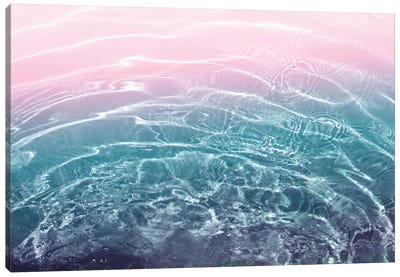 Pink Blue Ocean Dream I Canvas Art Print - Water Art