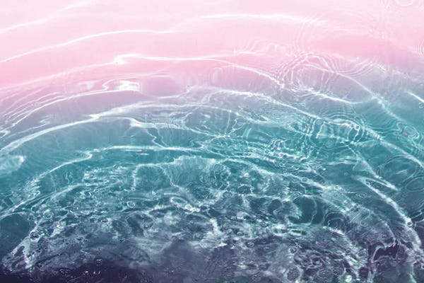 Water Close-Ups: Pink Blue Ocean Dream I by Anita's & Bella's Art