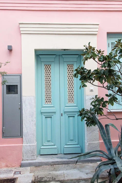 Pink House In Athens I by Anita's & Bella's Art wall art