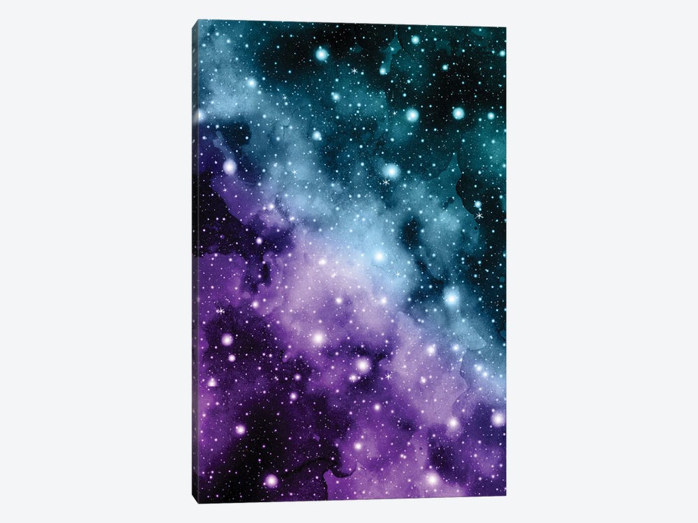 Purple Teal Galaxy Nebula Dream III by Anita's & Bella's Art 1-piece Canvas Print