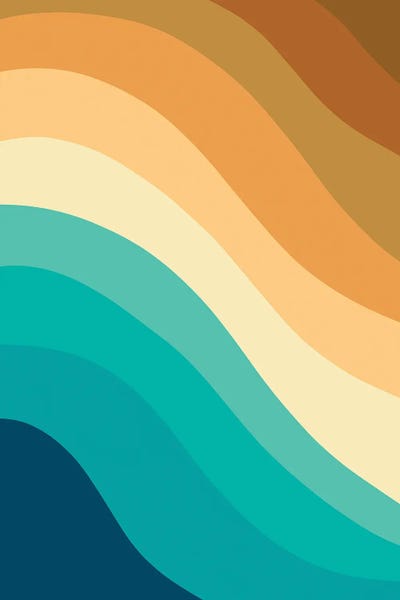 Retro Summer Wave II by Anita's & Bella's Art framed wall art