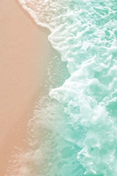 Water Close-Ups: Soft Emerald Beige Ocean Beauty I by Anita's & Bella's Art