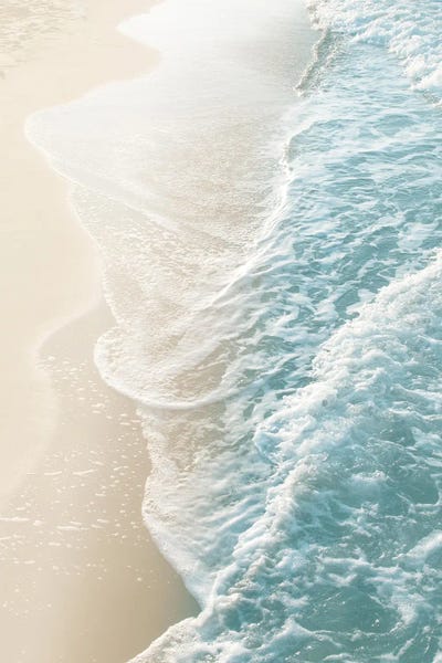 Ocean Dream Waves I Soft Teal Gold