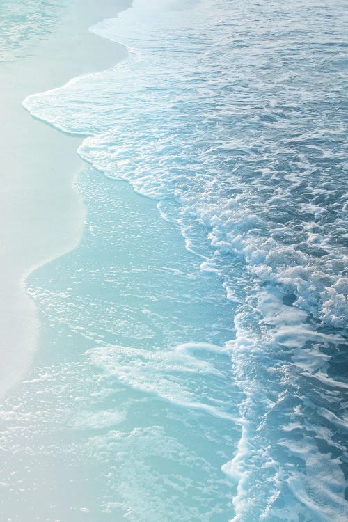 Ocean Dream Waves II Soft Turquoise by Anita's & Bella's Art wall art