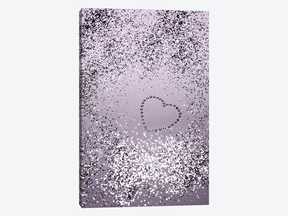 Sparkling Lavender Lady Glitter Heart I by Anita's & Bella's Art 1-piece Canvas Art Print