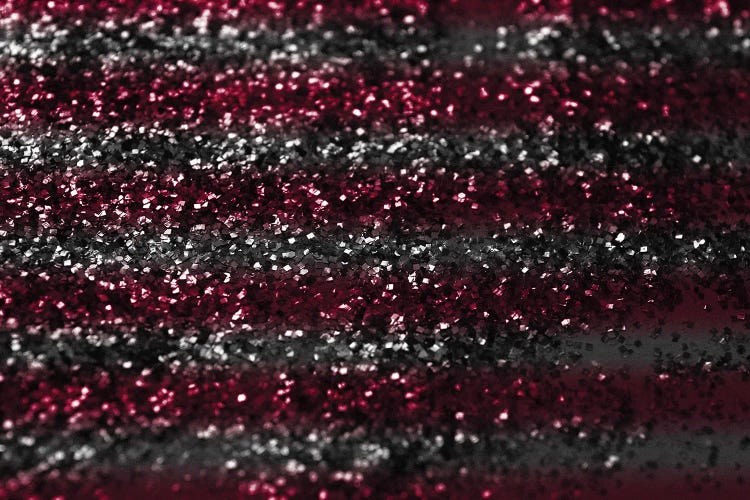 Sparkling Red Gray Lady Glitter Stripes I