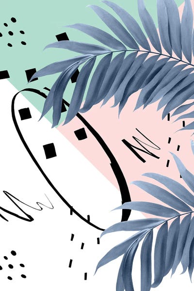 Summer Palms Cali Vibes Abstract Glam I by Anita's & Bella's Art framed canvas print