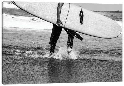 Surfer Black White Vibes II Canvas Art Print - Action Shot Photography